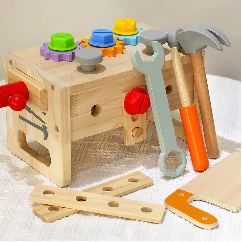 Caja de Herramientas de Madera – Mini Constructor Montessori