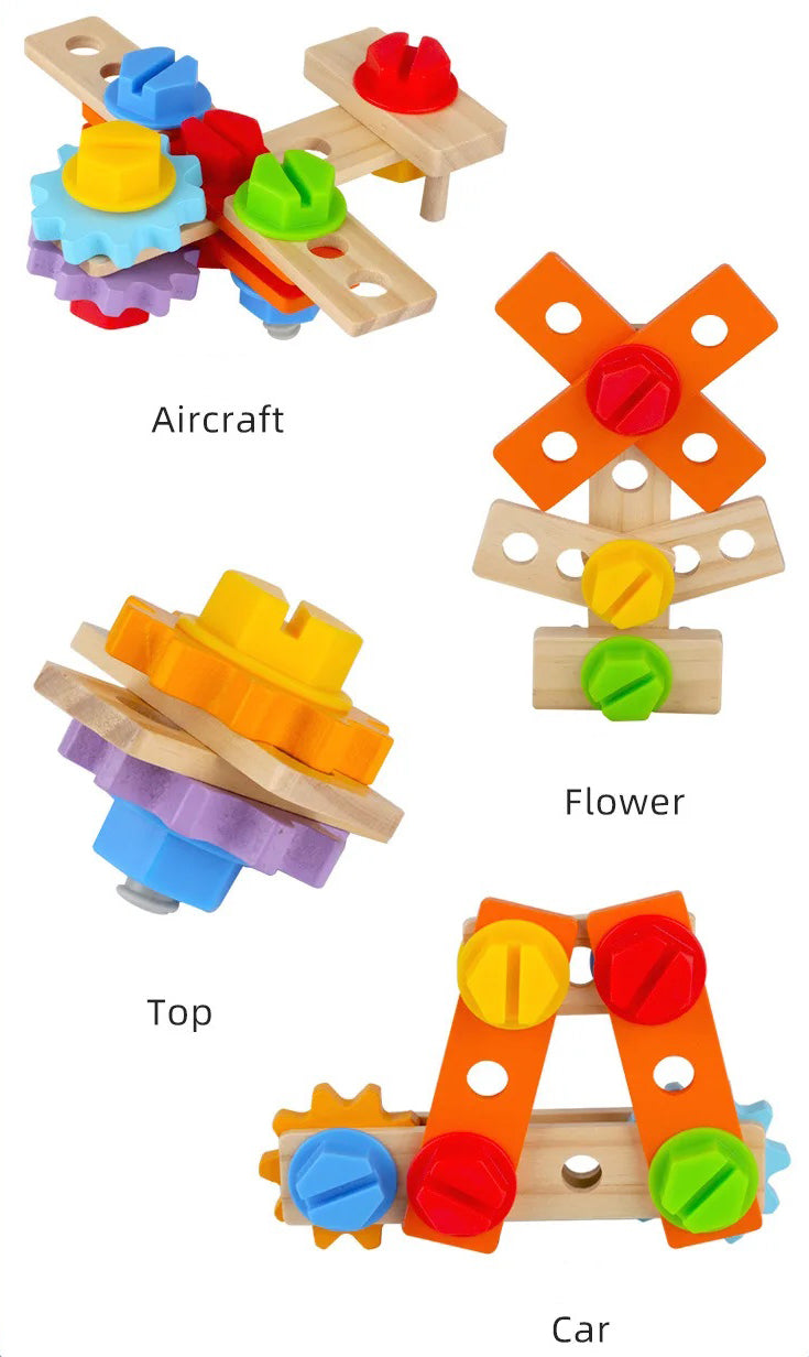 Caja de Herramientas de Madera – Mini Constructor Montessori