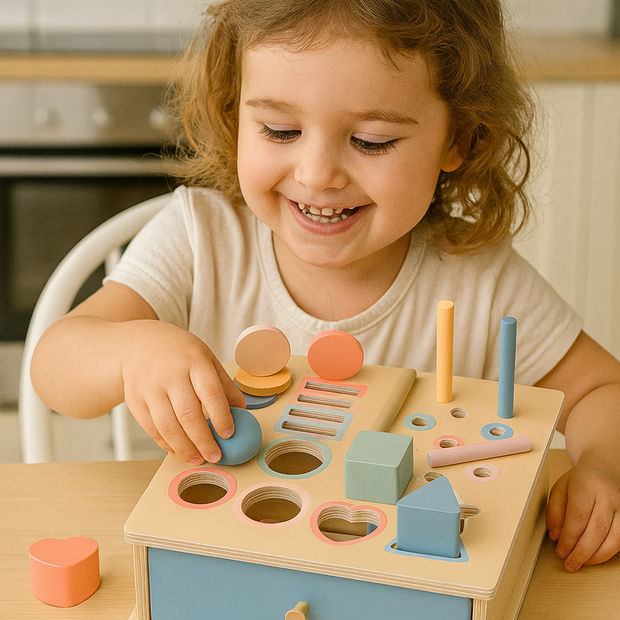 Caja Montessori de Clasificación con Cajón Mágico