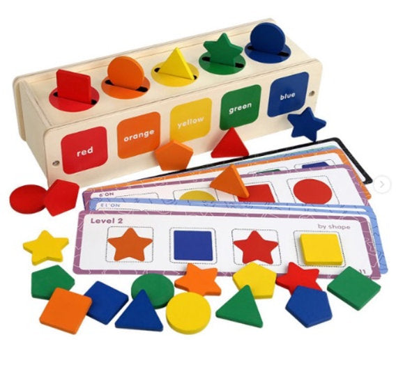 Caja Descubre & Clasifica – Juego Montessori de Figuras y Colores