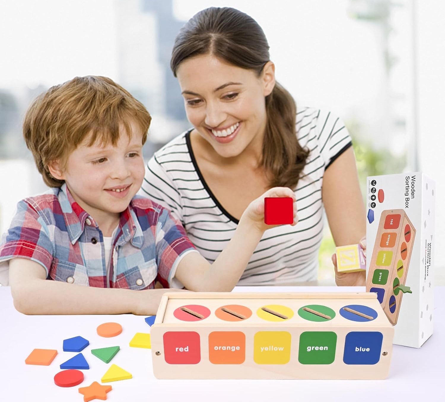 Caja Descubre & Clasifica – Juego Montessori de Figuras y Colores