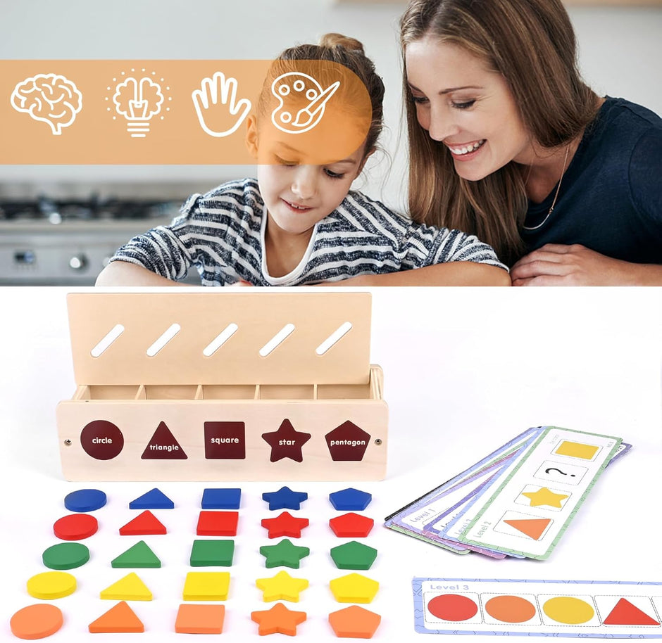 Caja Descubre & Clasifica – Juego Montessori de Figuras y Colores