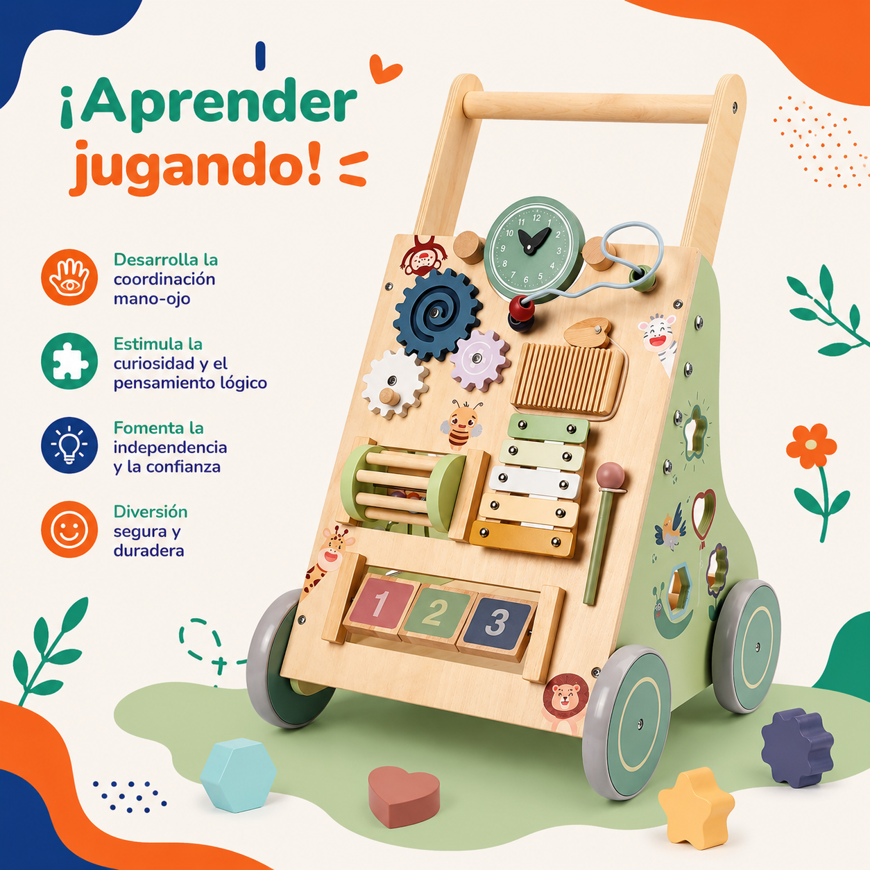 Caminador de Actividades para Primeros Pasos -  Bosque Mágico 🌿