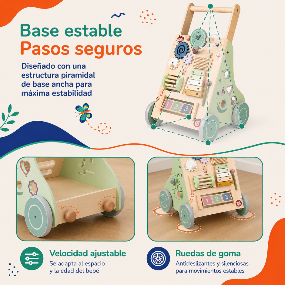 Caminador de Actividades para Primeros Pasos -  Bosque Mágico 🌿