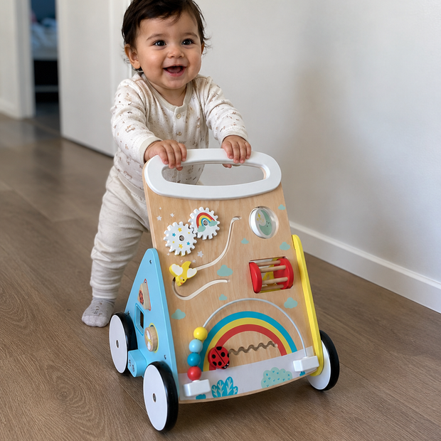 Caminador Montessori “Camino de Colores” – Andadera Educativa de Madera