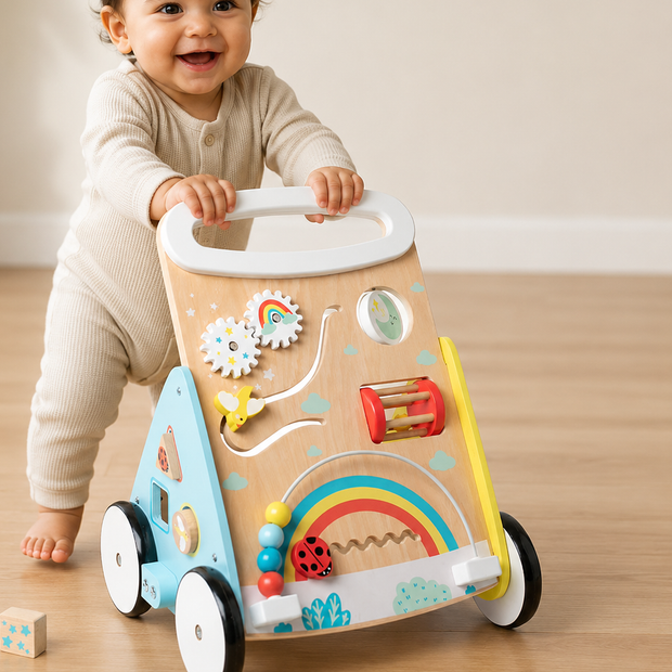 Caminador Montessori “Camino de Colores” – Andadera Educativa de Madera