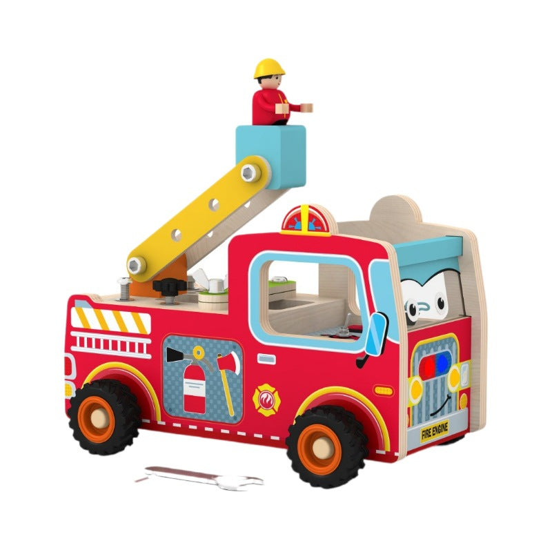 Camión de Bomberos de Madera con Luces – Rescates llenos de imaginación