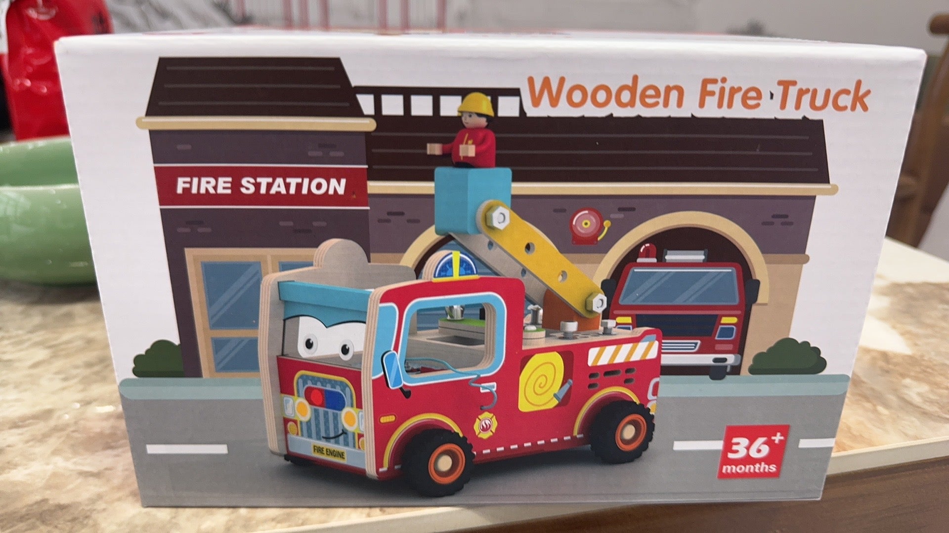 Camión de Bomberos de Madera con Luces – Rescates llenos de imaginación