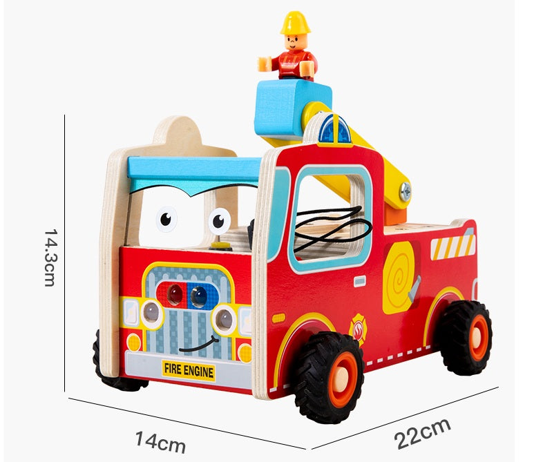 Camión de Bomberos de Madera con Luces – Rescates llenos de imaginación