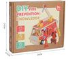 Camión de Bomberos de Madera con Herramientas – Juego Montessori