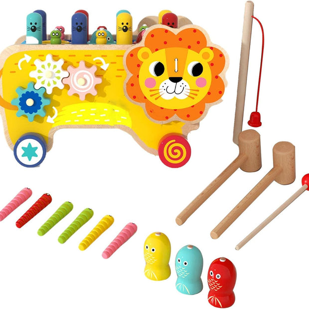 Camión Leoncito 6 en 1 – Centro de Juegos Montessori de Madera