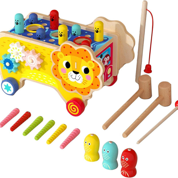 Camión Leoncito 6 en 1 – Centro de Juegos Montessori de Madera