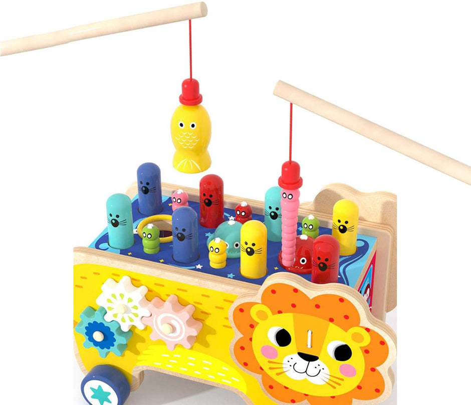 Camión Leoncito 6 en 1 – Centro de Juegos Montessori de Madera