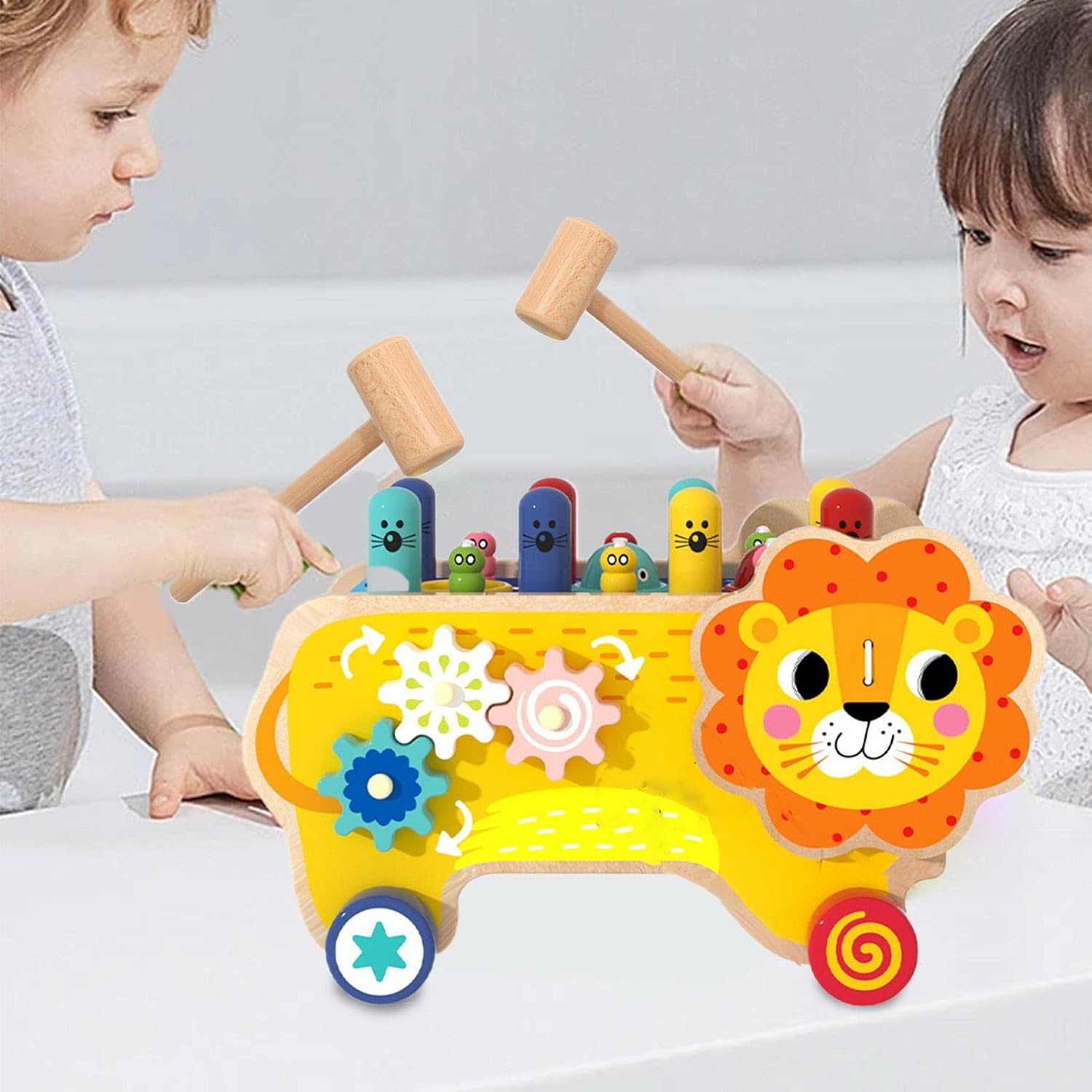 Camión Leoncito 6 en 1 – Centro de Juegos Montessori de Madera