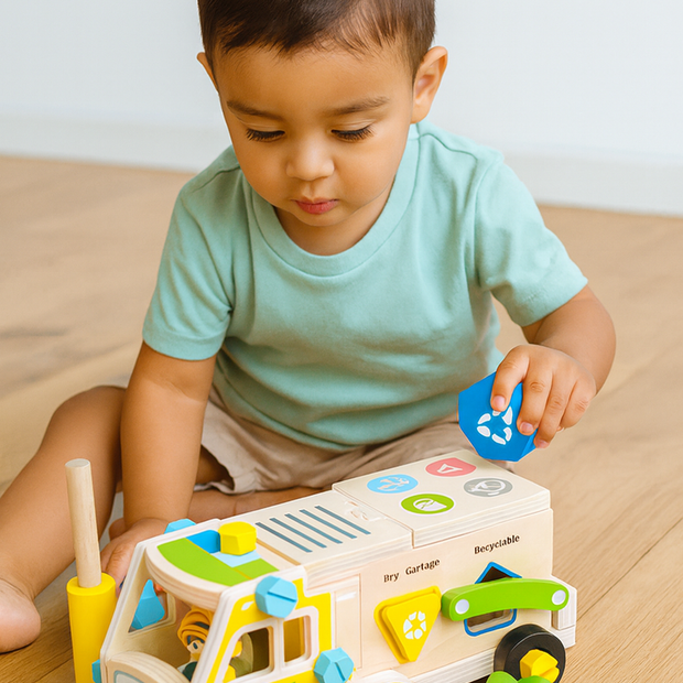 Camión de Reciclaje – Juego Montessori de Clasificación