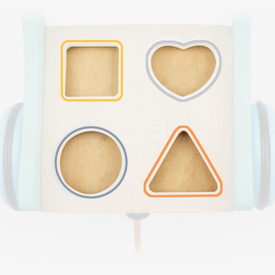 Carreta de Animales Aventureros – Juguete de arrastre y encaje de madera