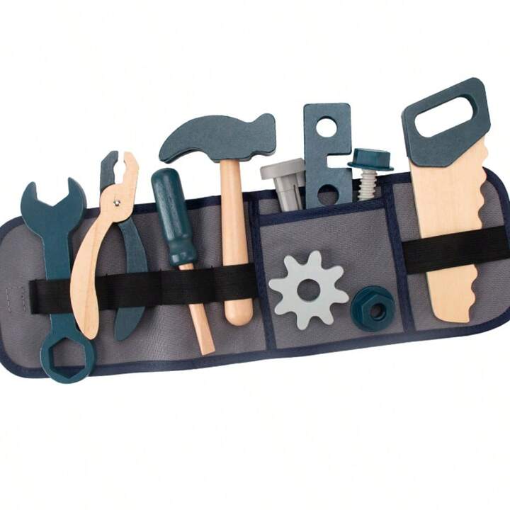 Cinturón de Herramientas Azul – Juego de Construcción Montessori