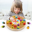 Clasificador Montessori de Colores – Juego de la Ardilla y Bellotas de Madera