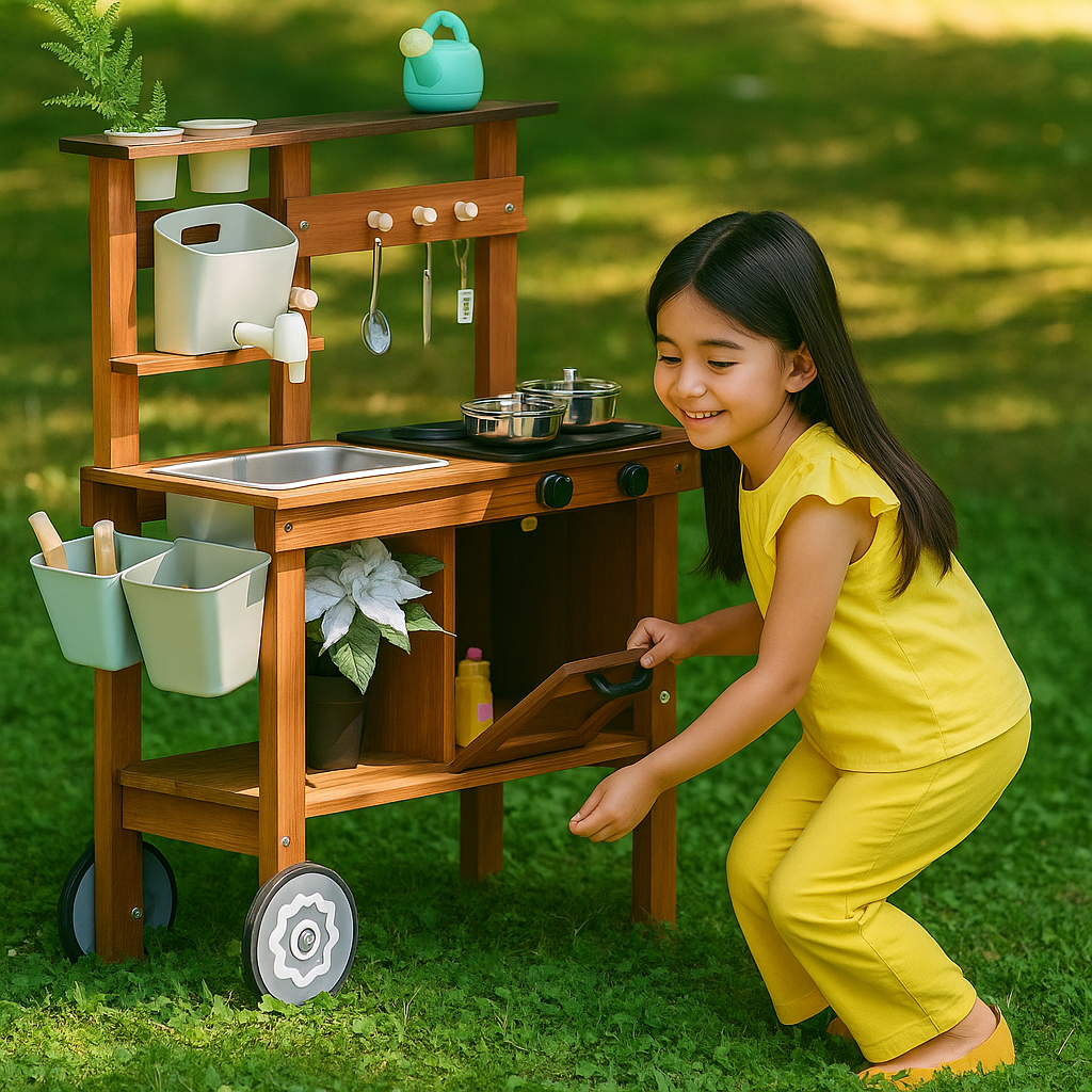 Cocina Exterior de Madera – Juego Creativo al Aire Libre