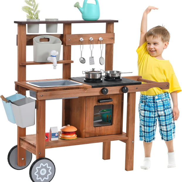 Cocina Exterior de Madera – Juego Creativo al Aire Libre