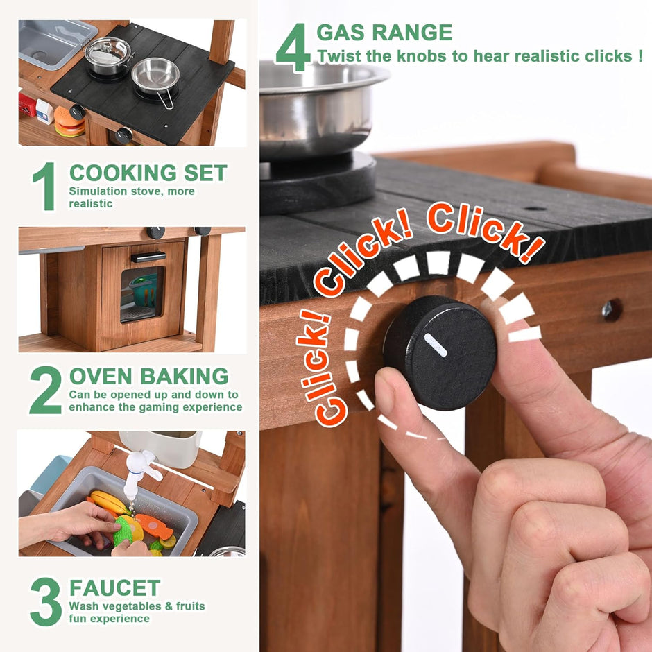 Cocina Exterior de Madera – Juego Creativo al Aire Libre