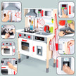 Cocina Interactiva de Madera – Luces, sonidos, accesorios reales y más de 5 funciones que despiertan la creatividad (110cm)