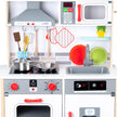 Cocina Interactiva de Madera – Luces, sonidos, accesorios reales y más de 5 funciones que despiertan la creatividad (110cm)
