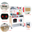 Cocina Interactiva de Madera – Luces, sonidos, accesorios reales y más de 5 funciones que despiertan la creatividad (110cm)