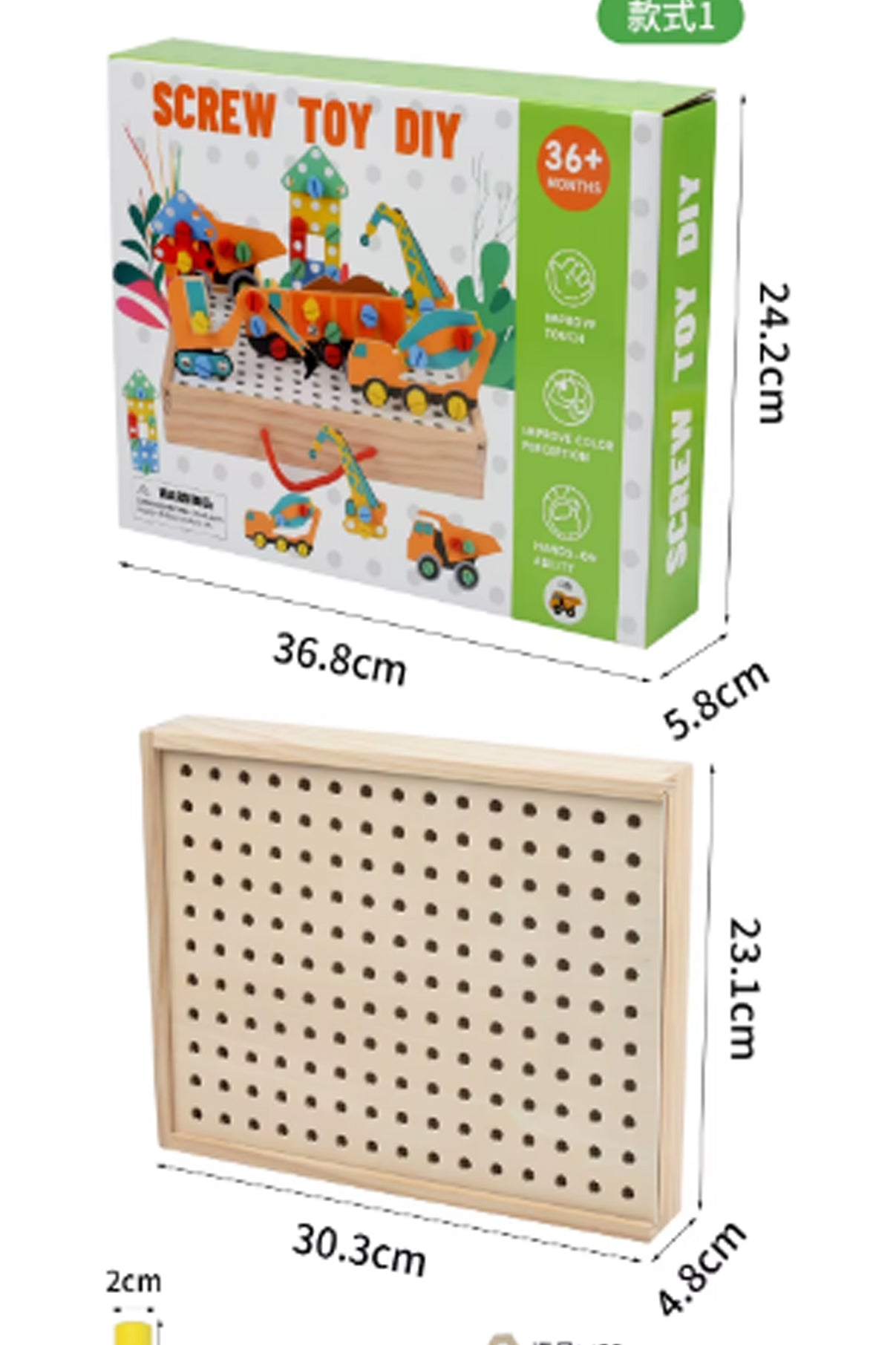 Set de Construcción Montessori “Dino Builders” – Juguete de Ensamble en Madera