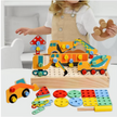 Set de Construcción Montessori “Pequeños Ingenieros” – Vehículos de Madera