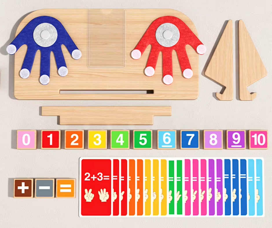 Aprendo con Mis Manos - Tablero de Matemática con Dedos y Conteo