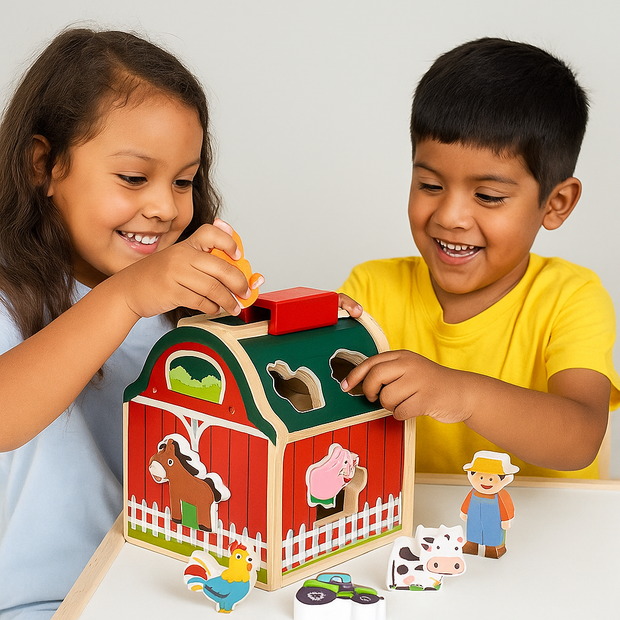 Granjita Montessori de Encaje – Aprende Jugando con Animalitos de Madera