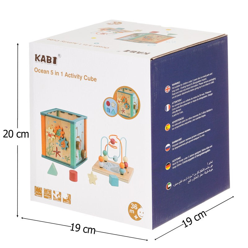 Cubo de Actividades Océano 5 en 1 – Aventura Montessori en Madera