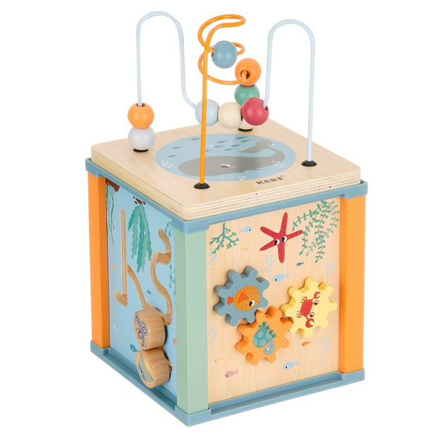 Cubo de Actividades Océano 5 en 1 – Aventura Montessori en Madera