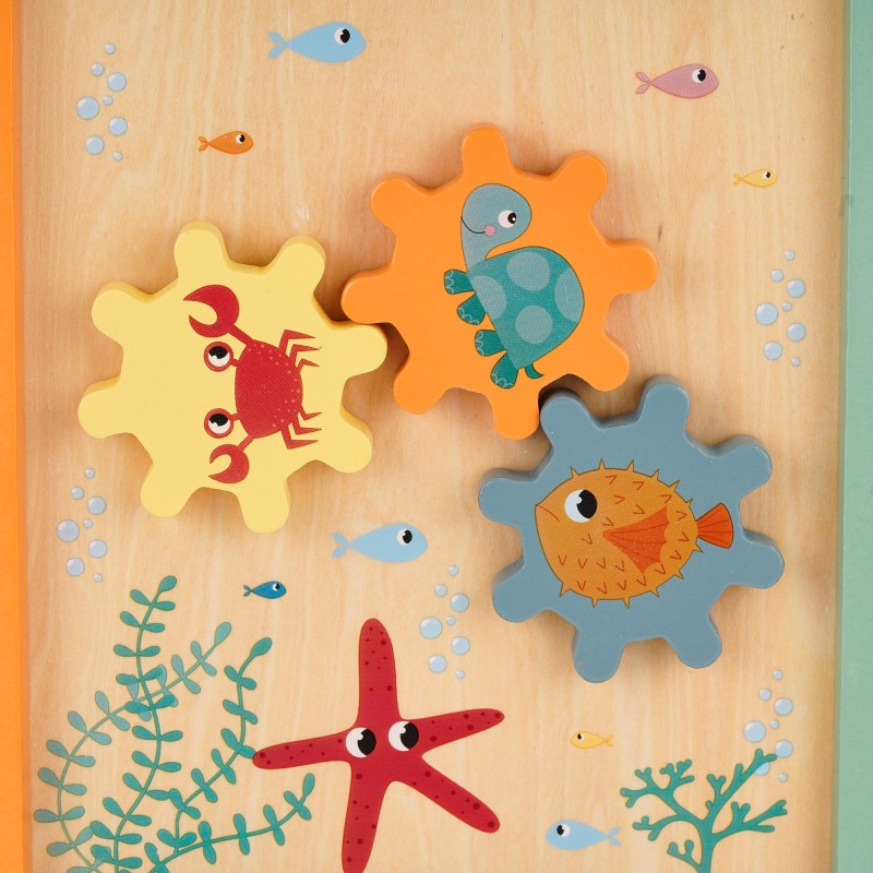 Cubo de Actividades Océano 5 en 1 – Aventura Montessori en Madera