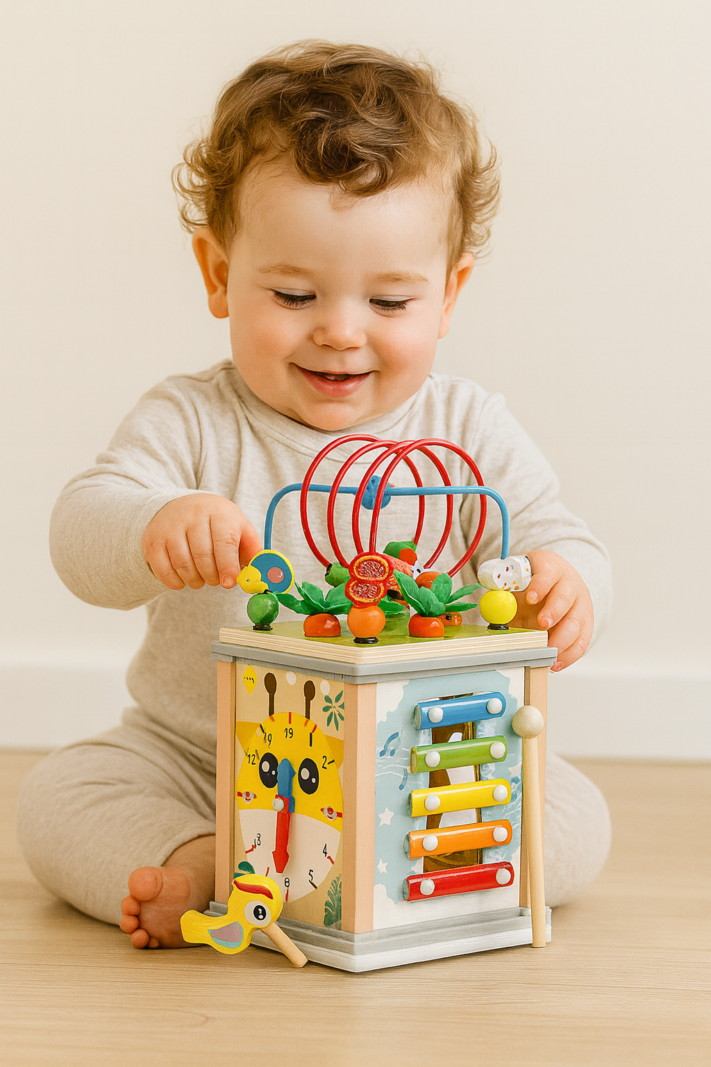 Cubo Multifuncional de Madera “Aventura de Colores”