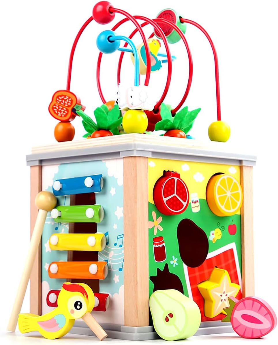 Cubo Multifuncional de Madera “Aventura de Colores”