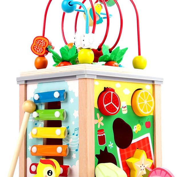 Cubo Multifuncional de Madera “Aventura de Colores”