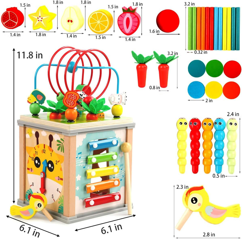 Cubo Multifuncional de Madera “Aventura de Colores”