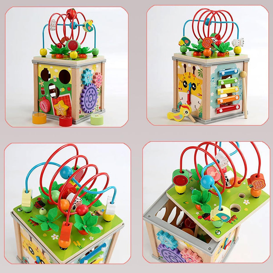 Cubo Multifuncional de Madera “Aventura de Colores”