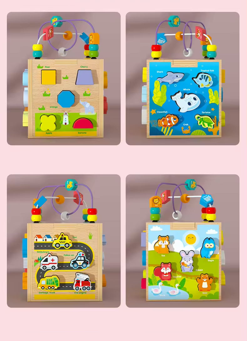 Cubo Descubre y Aprende – Figuras, Animales y Transportes