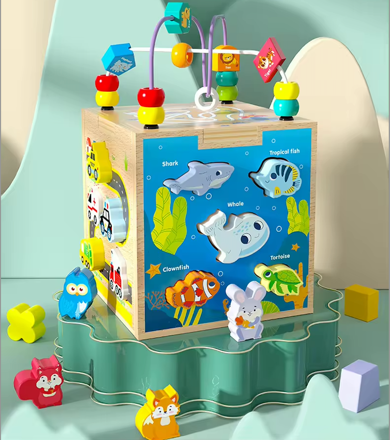 Cubo Descubre y Aprende – Figuras, Animales y Transportes