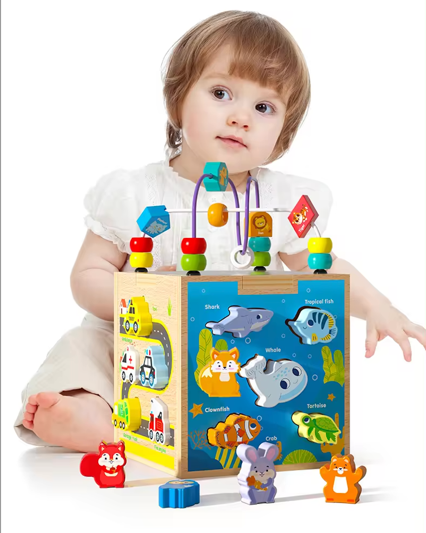 Cubo Descubre y Aprende – Figuras, Animales y Transportes