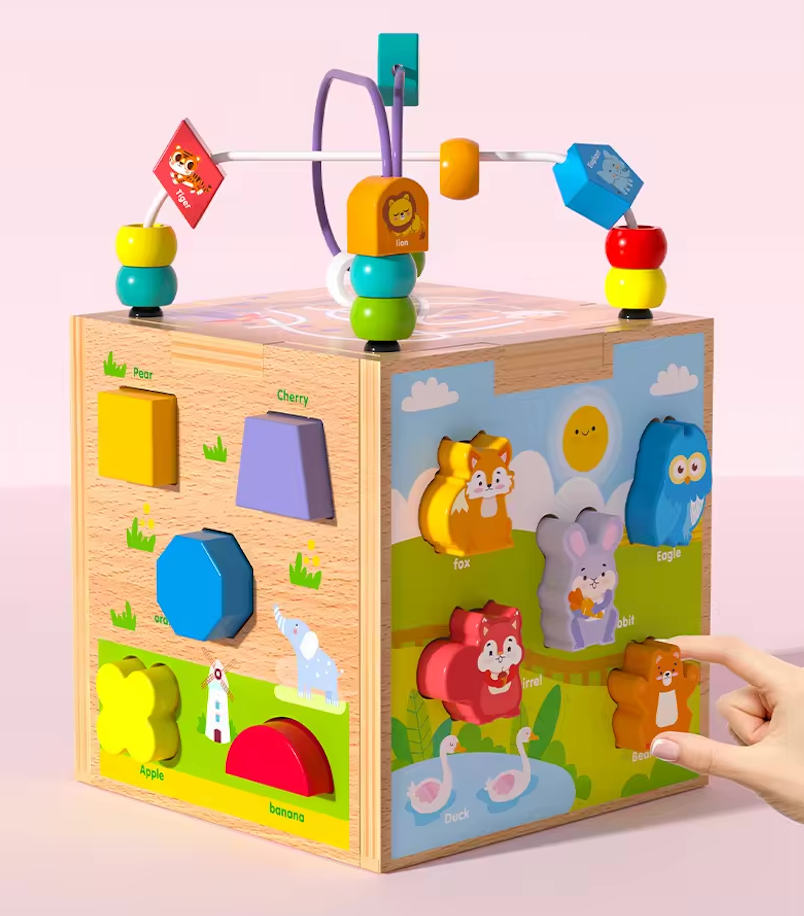 Cubo Descubre y Aprende – Figuras, Animales y Transportes