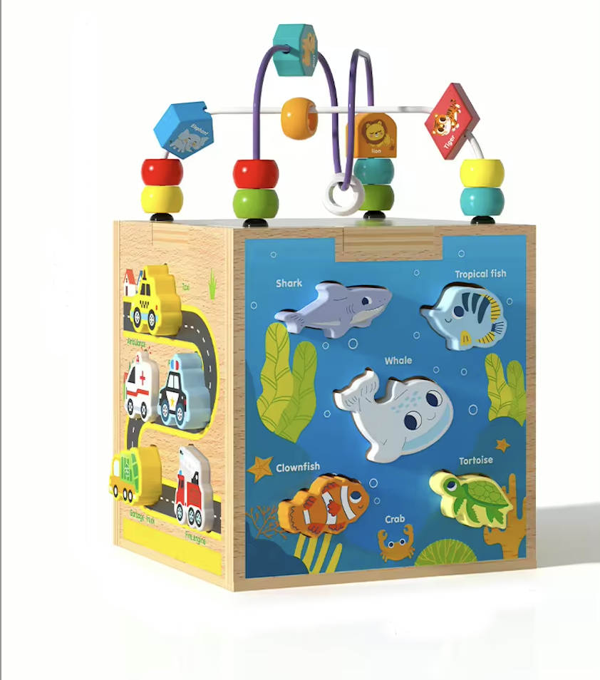 Cubo Descubre y Aprende – Figuras, Animales y Transportes