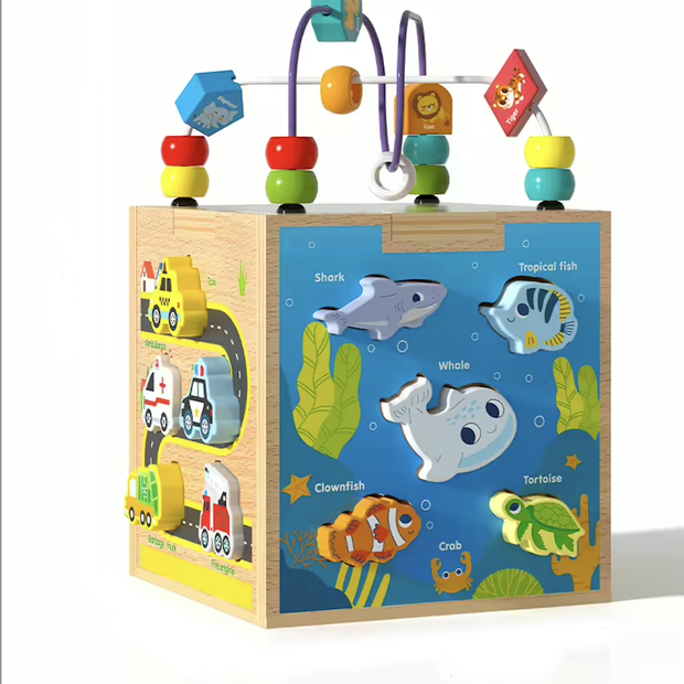 Cubo Descubre y Aprende – Figuras, Animales y Transportes