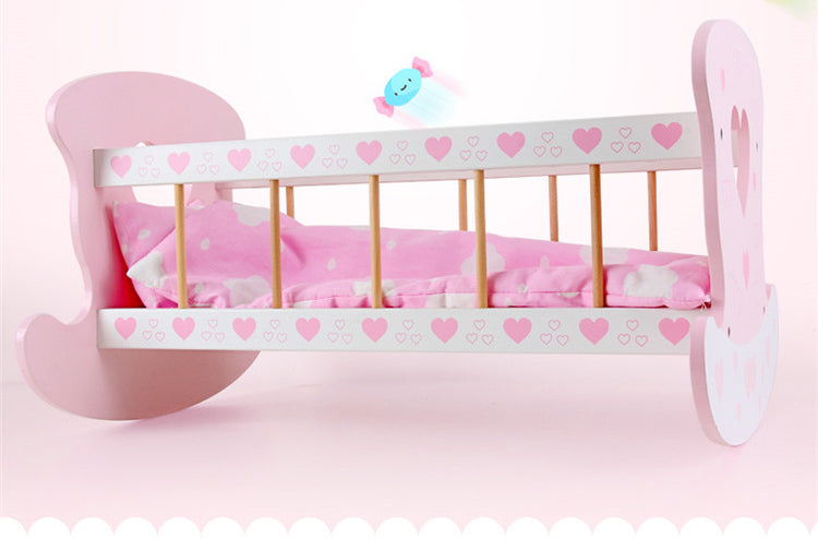 Cuna Mecedora de Madera para Muñeca – Juega, cuida y comparte con amor