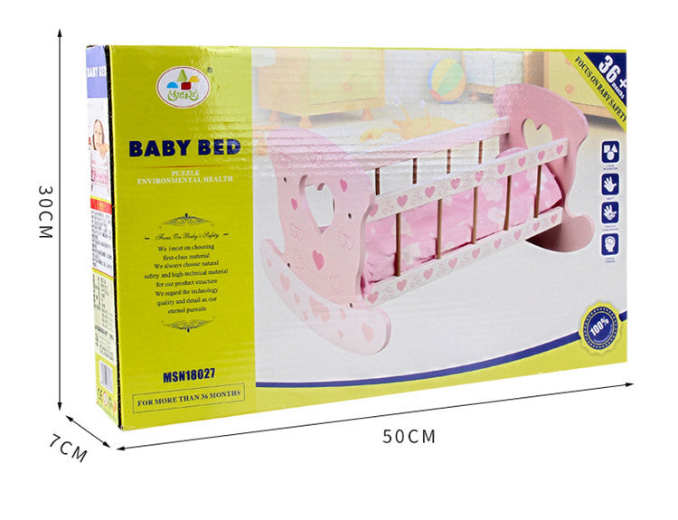 Cuna Mecedora de Madera para Muñeca – Juega, cuida y comparte con amor