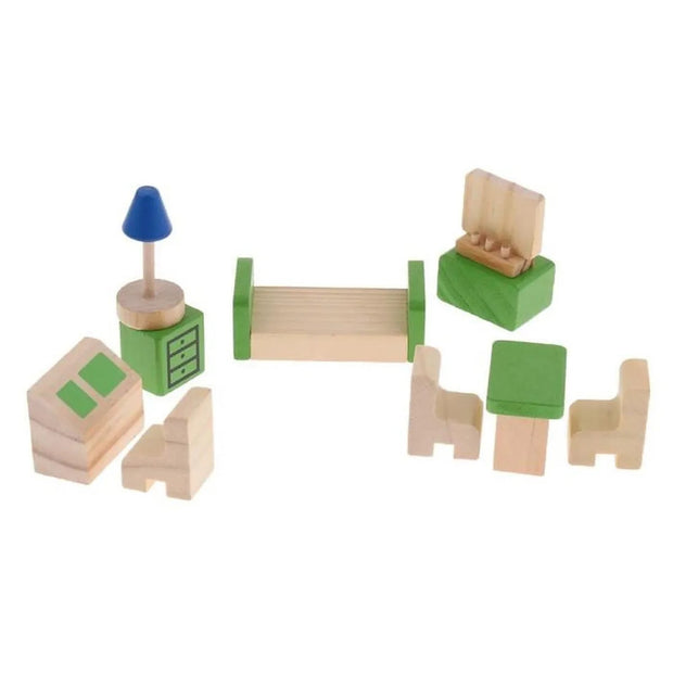 ¡Alerta en la ciudad! Estación de Policía de Madera con Helicóptero, Patrulla y Oficiales