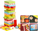 Torre Animal Jenga – Juego de Madera Montessori con Dados y Tarjetas